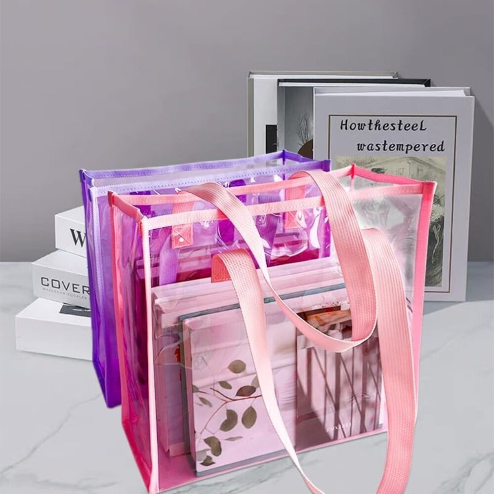 Holographic Solid Pattern Tote Bag Pvc Clear Spac… - image 5